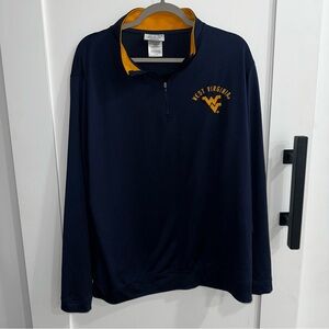 Champion West Virginia WVU Mountaineers Quarter Zip Pullover Performance XL